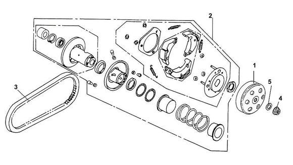 Cabo 125 – E 13 Driven Pulley – 01 Clutch Hub