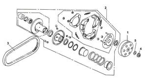 Cabo 50 – E 10 Driven Pulley Assy – 01 Clutch Hub