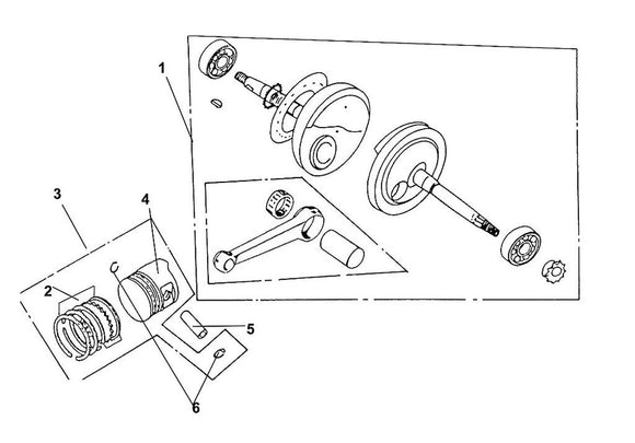 Cabo 125 – E 16 Crank Shaft / Piston – 06 Piston Pin Clip x2