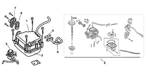 Cabo 125 – E 02 Cylinder Head Cover / Carburetor – 08 Reed valve COMP