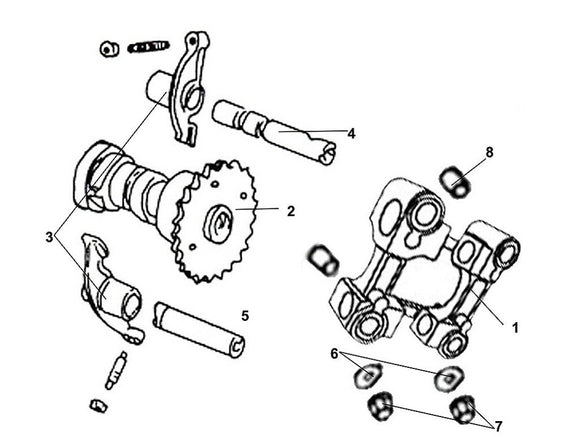 Cabo 125 – E 04 Cam Shaft / Valve – 01 Cam Shaft Holder