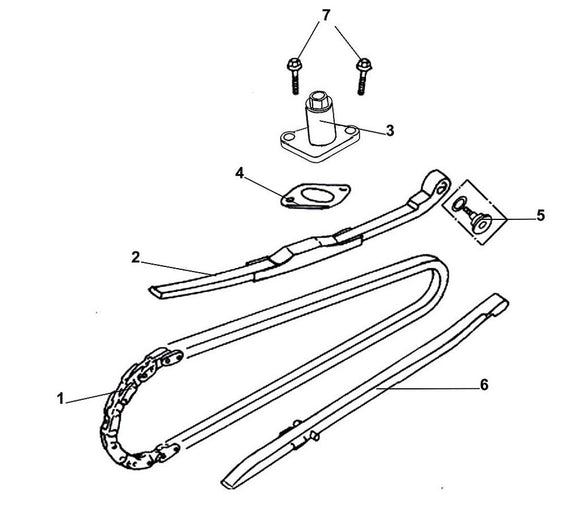 Cabo 125 – E 05 Cam Chain / Tensioner – 02 Cam Chain Guide