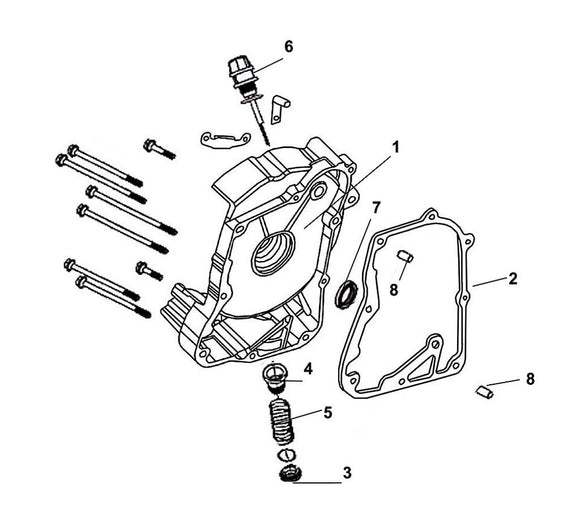 Cabo 125 – E 07 Right Crank Case Cover – 08 Dowel Pin 8x14