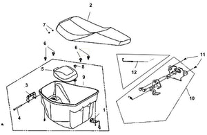 Cabo 125 – F 11 Seat / Rear Grip – 09 Luggage box