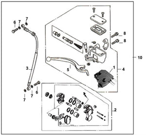 Cabo 125 – F 04 Front Brake Master Cylinder – 08 Flange Bolt 8*30