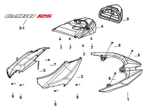 Cabo 125 – F 07 Body Cover – 07 Tapping Screw 5x16 /each