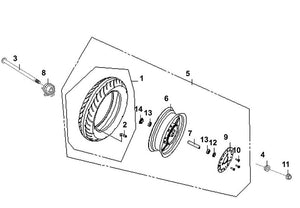 Cabo 125 – F 09 Front Wheel – 11 Self-lock Nut 12MM