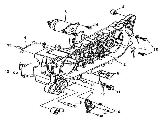 Cabo 50 – E 12 Crank Case – 01 - Crank Case Gasket