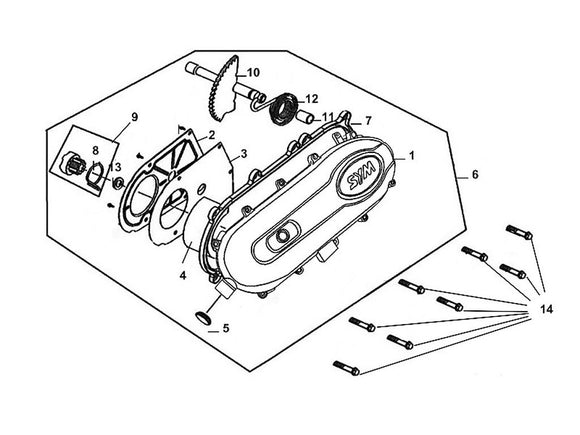 Cabo 50 – E 08 L Crank Case Cover – 13 - Thrust Washer 10mm