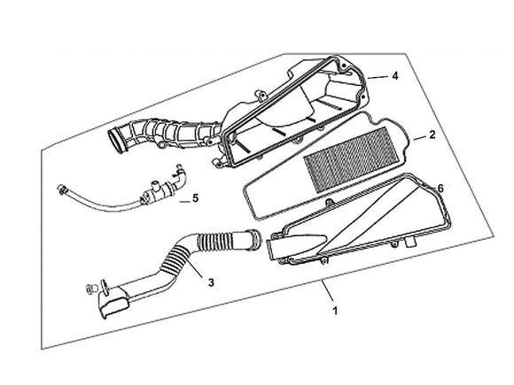 Cabo 50 – F 14 Air Cleaner – 03 - Air/c. Inlet Tube