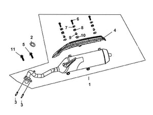 Cabo 50 – F 15 Exhaust Muffler – 05 - Flange Bolt 8x55