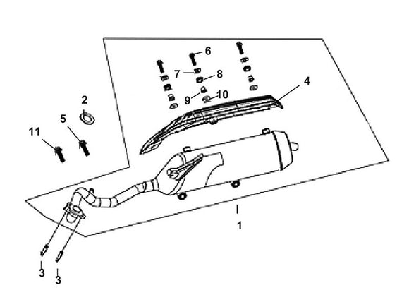 Cabo 50 – F 15 Exhaust Muffler – 03 - Nut Muffler Joint M6