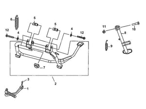 Cabo 50 – F 16 Main Stand, Kick Starter Arm – 06 - Main Stand SPG