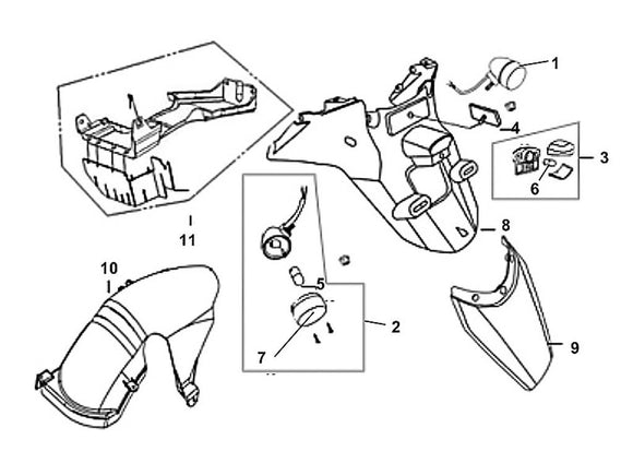 Cabo 50 – F 17 Rear Fender, Rear Inner Fender – 05 - Winker Bulb (12V 10W)