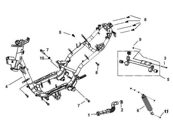 Cabo 50 – F 19 Frame Body, Engine Hanger – 12 - FR. Cover Stay