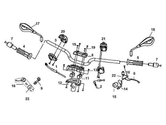 Cabo 50 – F 03 Cable, Switch, Handle Lever – 23 - L&R Winker Lens