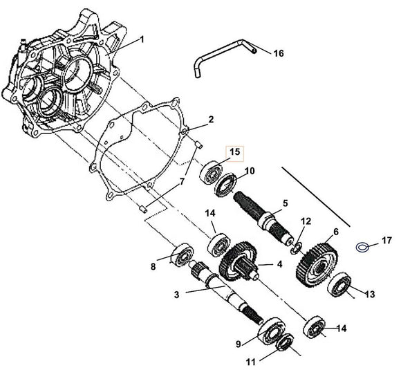 Cabo 200i – E-11 Mission Case & Drive Shaft – 02 Mission Cover Gasket