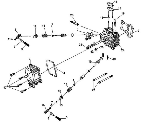 Cabo 200i – E-02 Cylinder Head – 15 CARB. Insulator