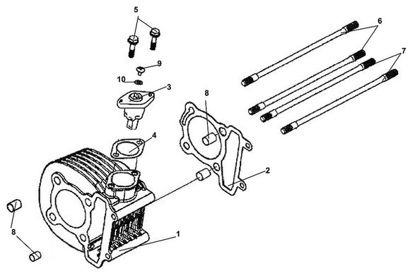 Cabo 200i – E-05 Cylinder – 04 Tensioner Lifter Gasket