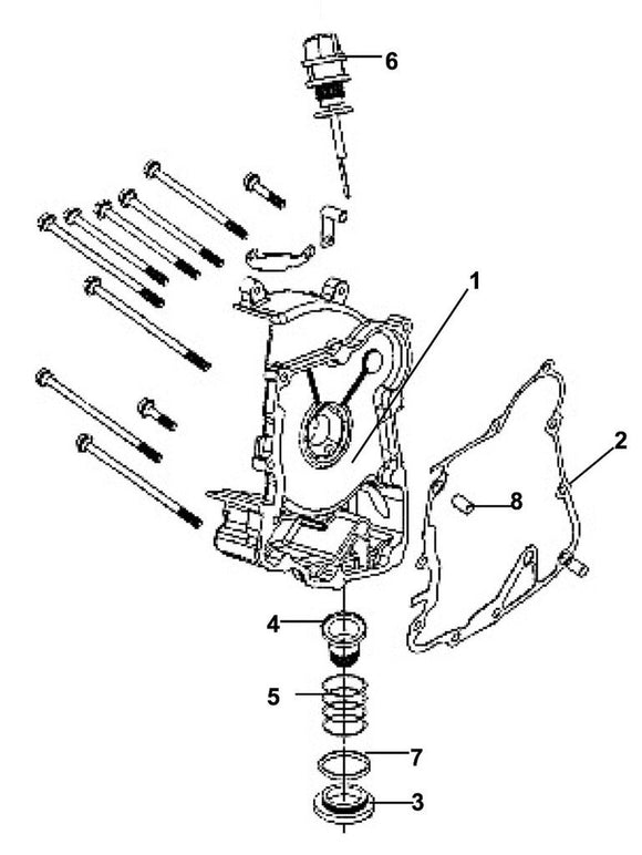 Cabo 200i – E-06 R. Crank Case Cover – 02 R. Cover Gasket