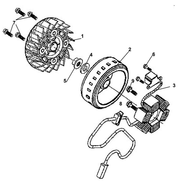 Cabo 200i – E-07 AC Gen Assy – 09 SH. Flange Bolt 6*20