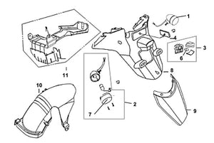 Cabo 200i – F-17 Rear Fender / Rear Inner Fender – 11 Inner Fender ASSY