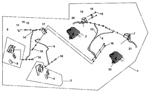 Cabo 200i – F-04 CBS Brake system – 04 Rear Pad A/B