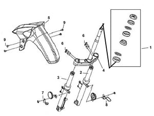 Cabo 200i – F-08 Steering Stem / Front Cushion – 04 Steering Stem