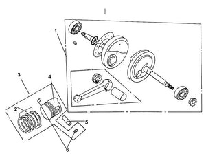 Cali Classic 125 – E 16 Crank Shaft / Piston – 06 Piston Pin Clip x2