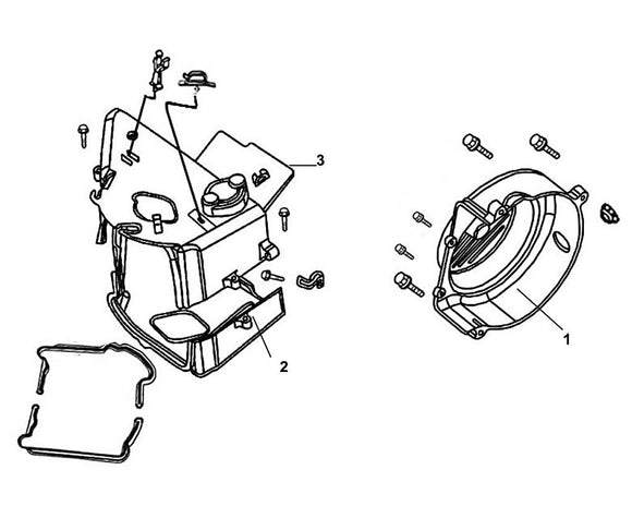 Cali Classic 125 – E 01 Fan Cover / Shroud Assy – 02 Shroud A ASSY