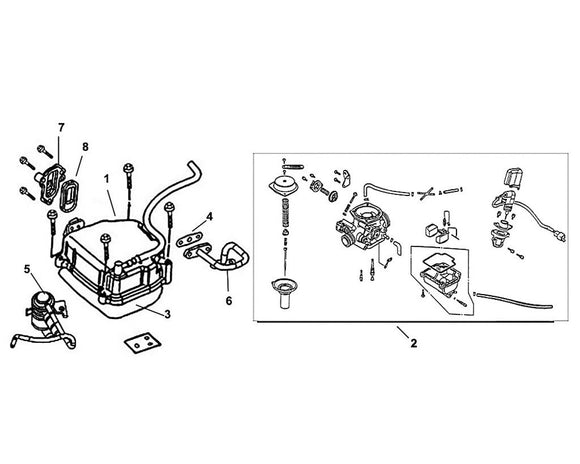 Cali Classic 125 – E 02 Cylinder Head Cover / Carburetor – 04 AI Pipe Gasket