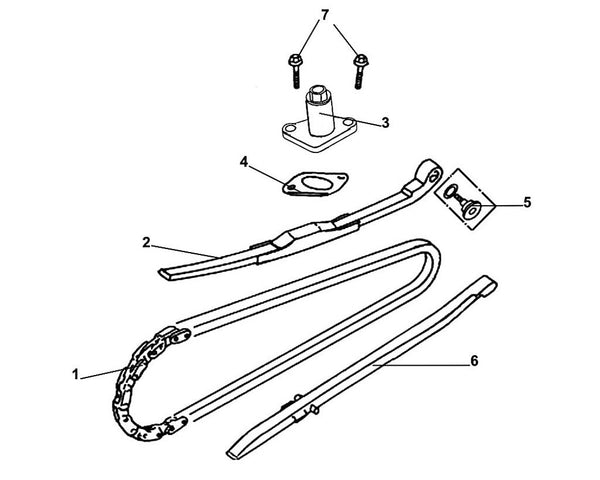 Cali Classic 125 – E 05 Cam Chain / Tensioner – 01 Cam Chain