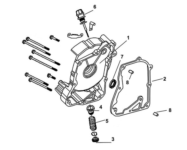 Cali Classic 125 – E 07 Right Crank Case Cover – 01 R. Crank Case Cover