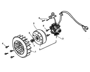 Cali Classic 125 – E 08 Generator / Fly Wheel – 06 HEX. Bolt 5 x12