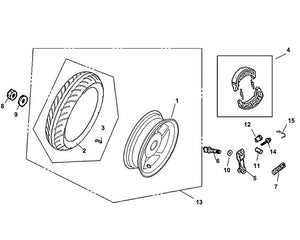 Cali Classic 125 – F 11 Rear Wheel – 03 Valve Stem