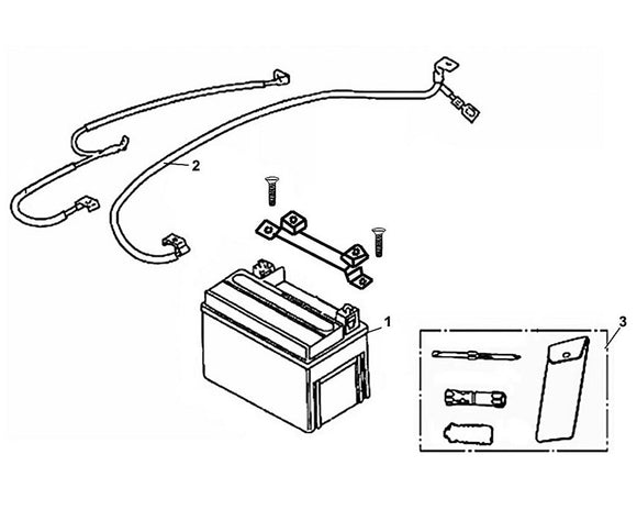 Cali Classic 125 – F 14 Battery / Tool Box – 01 YTX7A-BS-Battery