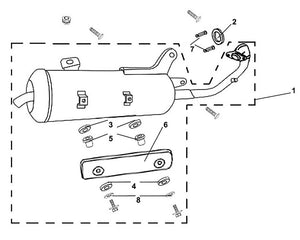 Cali Classic 125 – F 16 Exhaust Muffler – 02 EXH. Pipe Gasket