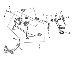 Cali Classic 125 – F 17 Main Stand / Kick Starter Arm – 04 Main Stand Washer