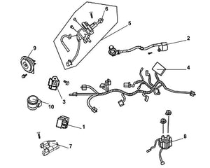 Cali Classic 125 – F 20 Wire Harness – 05-1 Key Set (With 6 Pin Connector)