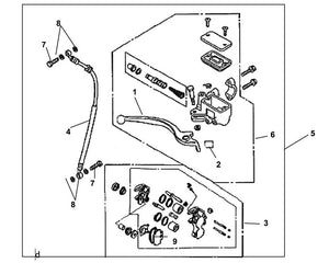 Cali Classic 125 – F 04 Front Brake Master Cylinder – 06 FR. M/C ASSY