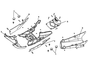 Cali Classic 125 – F 07 Floor Panel / Center Cover – 05 Battery Cover