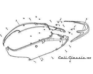 Cali Classic 125 – F 08 Body Cover – 06 R/L Cali 125 Emblem