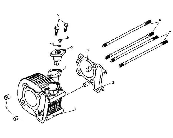 Cali Classic 200i – 07 Cylinder Stud Bolt B