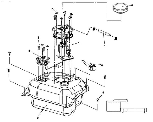 Cali Classic 200i – F 13 Fuel Tank – 01 Fuel Pump Comp
