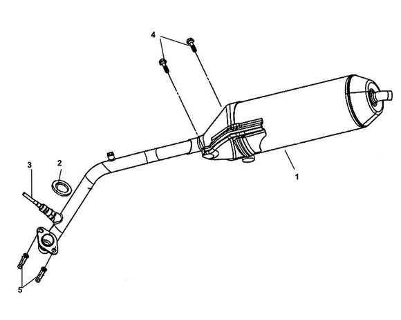 Cali Classic 200i – F 16 Exhaust Muffler – 03 O2 Sensor ASSY