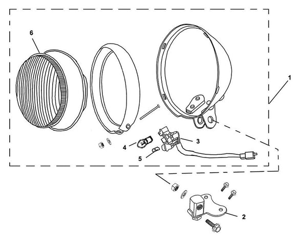 Cali Classic 200i – F 01 Head Light & Handle Cover – 01 Head Light ASSY