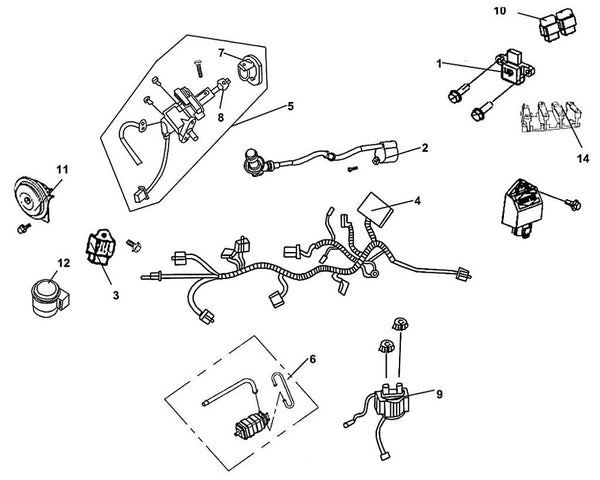 Cali Classic 200i – F 20 Wire Harness – 01 Roll Over Sensor ASSY