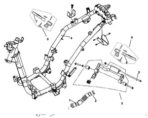 Cali Classic 200i – F 21 Frame Body / Engine Hanger – 05 EHG. Hanger ASSY