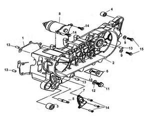 Cali Classic 50 – E-12 Crank Case – 01 Crank Case Gasket