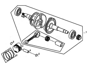 Cali Classic 50 – E-13 Crank Shaft – 01 Crank Shaft Comp